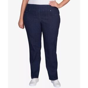 Ruby Rd. Plus Size Pull On Denim Pants Blue Size 20W 1533